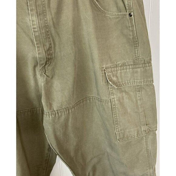 Riggs Workwear by Wrangler Mens Rip Stop 100% Cotton Cargo Pocket Pants-42x32 - Picture 3 of 15